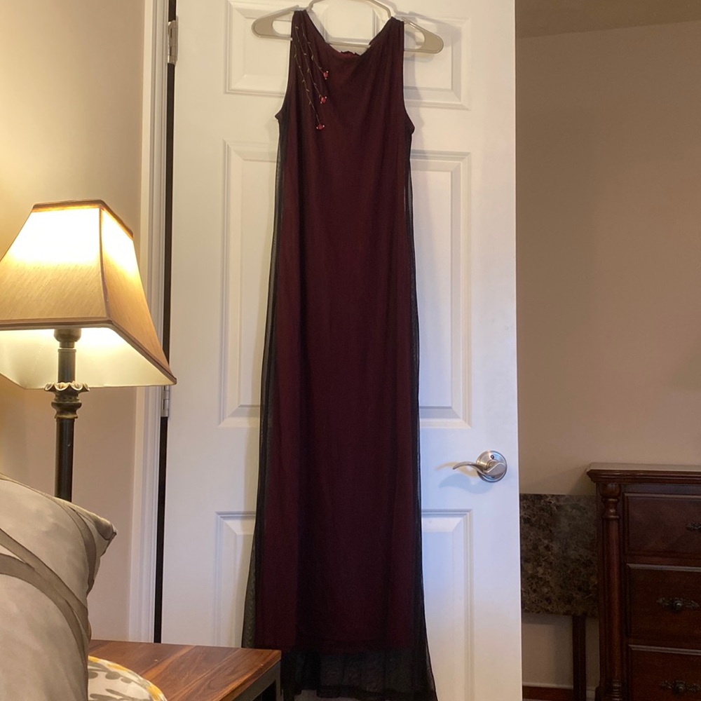 Maxi Rose Embroidered Dress